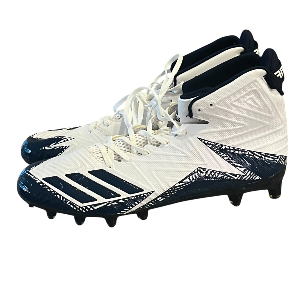 New Adidas FREAK Football Sports Cleats Mens 13.5 White Navy - Picture 2 of 9